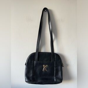 By Paloma Picasso Black Leather Shoulder Bag